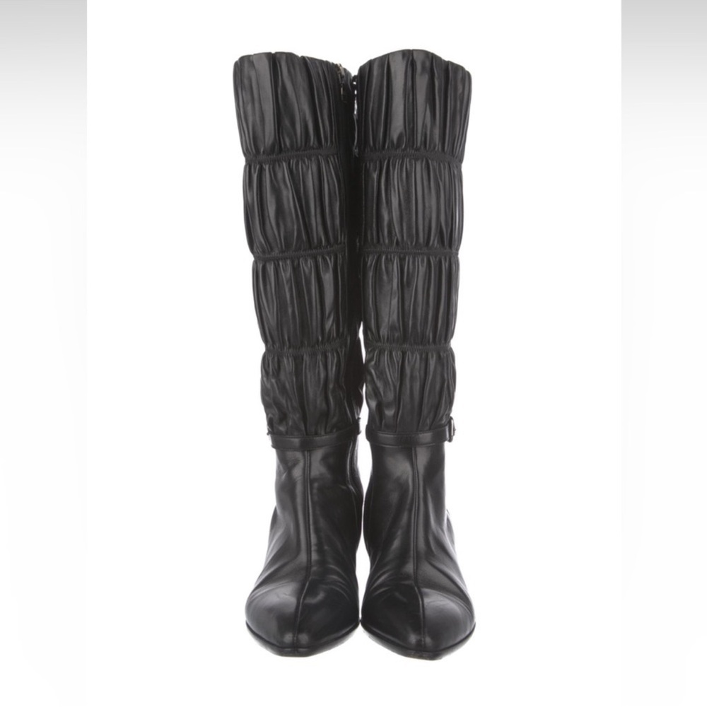 Prada leather knee high Boots .sz 41
